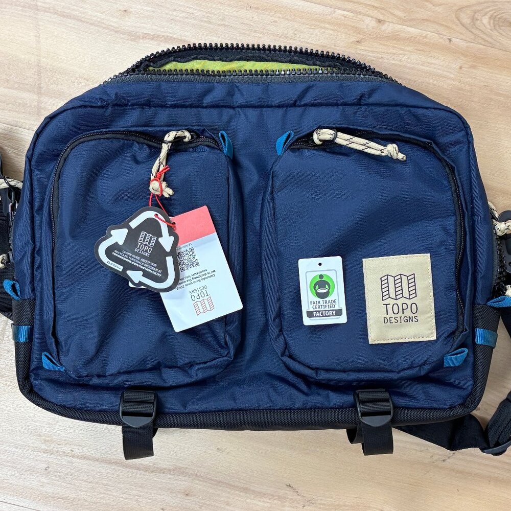 Topo Designs Global Briefcase 3-Way Backpack bag Navy RARE NWT ballistic nylon